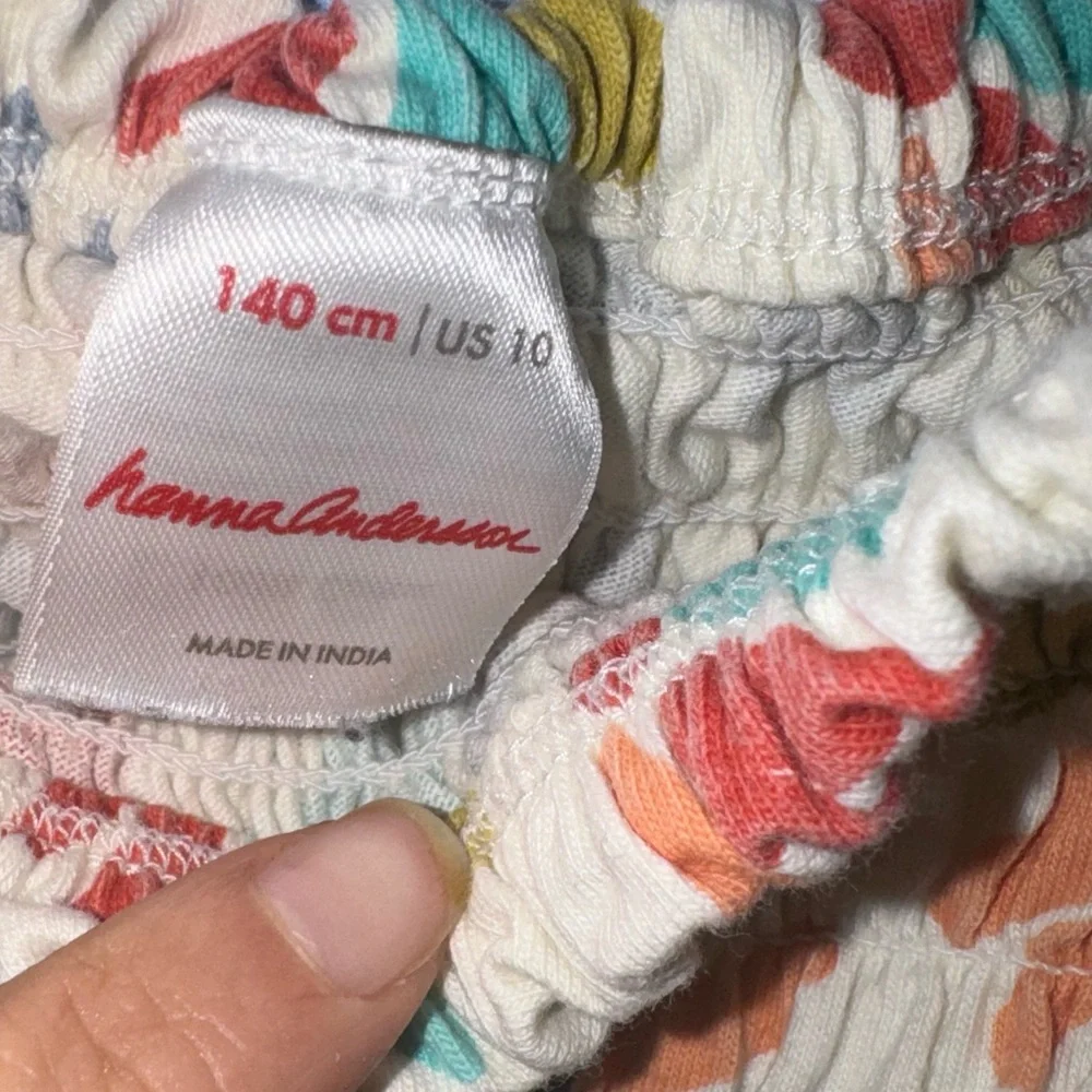 Hanna Andersson Girls Floral Smocked Sundress 140 Size 10